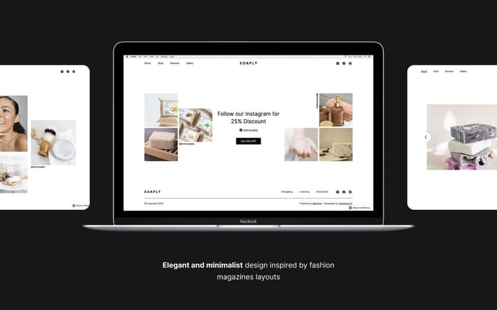 Soaply - Small Business Website Template - Soaply is a perfect one-page website template for your physical products. Add your products into this template and you’ll get your online store-front done and ready!