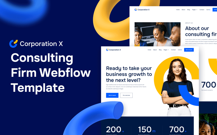 Corporation X - Startup Website Template - Surprise your clients with an amazing website design. With Corporation X Corporate Webflow Template, your visitors will be amazed thanks to its modern, clean and sophisticated design that will impress them at first glance.