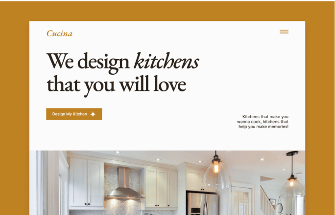 Cucina - Architecture Website Template - Cucina is an elegant Webflow template for kitchen architecture studios. With responsive layouts, CMS, and captivating interactions, it's perfect for showcasing your kitchen architecture designs and impressing potential clients.