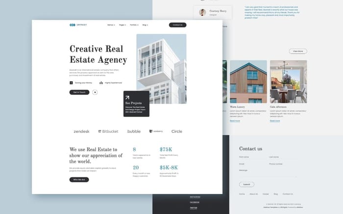 Abstrakt 128 - Real Estate Website Template - Abstrakt 128 is a Webflow Template for real estate, business, property, architecture, construction, corporate, building, house, agency, realtor, modern, apartment, architect, company.