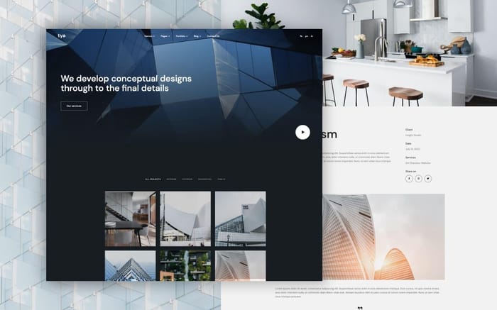 Tya 128 - Architecture Website Template - Tya 128 is a Webflow Template for architecture, construction, building, corporate, business, creative, interior, industry, modern, architect, contractor, agency, company, real estate, house, builder, decor, engineering, and multipurpose.