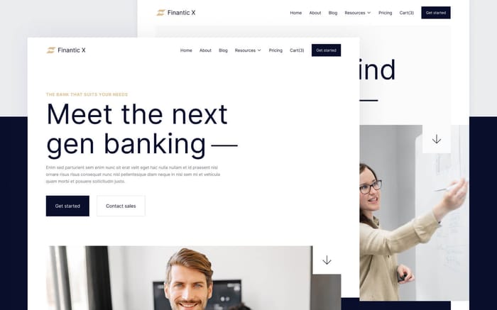 Finantic X - Startup Website Template - Looking to launch a fintech startup, investment firm, or similar? Presenting Finantic X, our premium banking Webflow Template created for companies in the finance industry looking to have a website with a sleek and professional design.