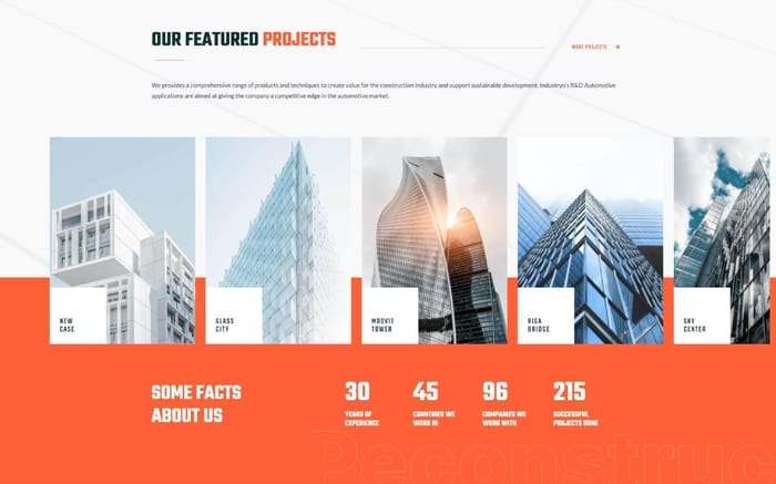 Peconstructiony - Construction Website Template - Pecontructiony is a Webflow Template for construction, architecture, building, industry, renovation, engineering, interior, industrial, handyman, plumber, architect, factory, under construction, constructor, real estate, electrician website.