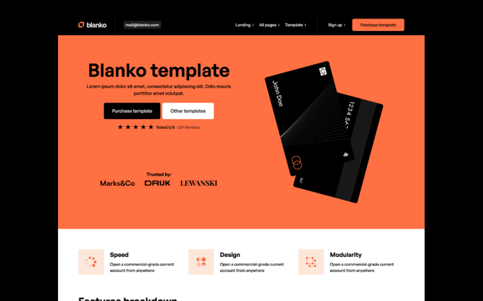Blanko - Finance Website Template - Blanko is a carefully designed and modern finance template with 4 UNIQUE landing pages, made to get your website up and running ASAP.