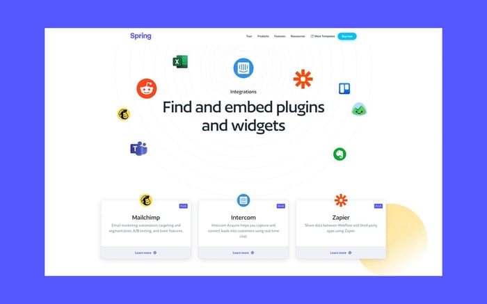 Spring - Consulting Website Template - Launch your landing page in style with Spring, a modern collection of crafted pages and modular components. A fresh and functional look with catchy gradient icons and background elements, suited to startups of all types.