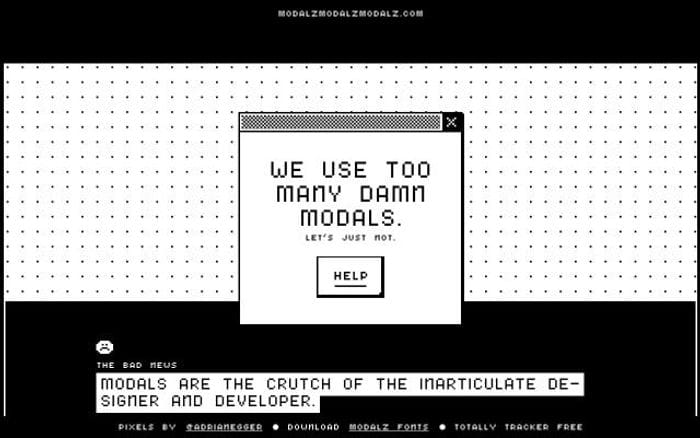 Modalzmodalzmodalz website preview
