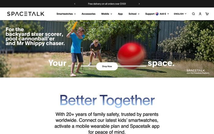 Spacetalk website preview
