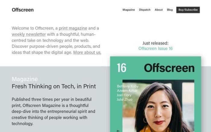 Offscreenmag website preview