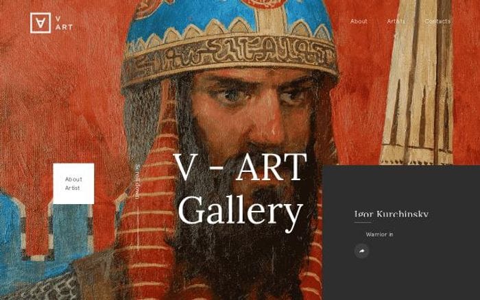V-art website preview