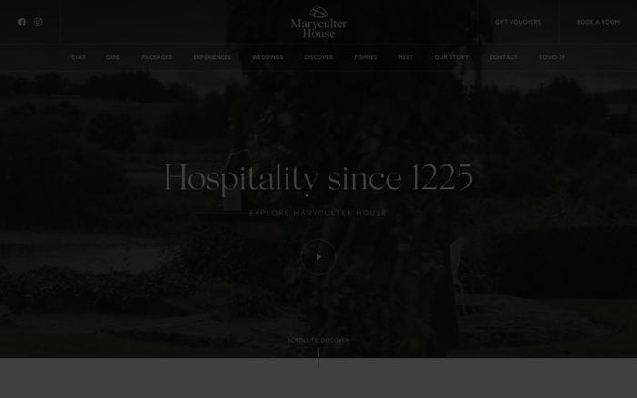 Maryculter House website preview