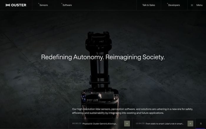 Ouster website preview