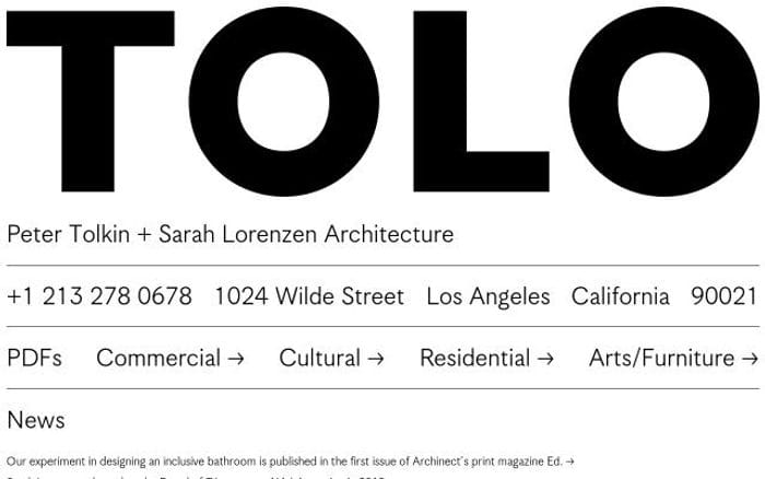 Toloarchitecture website preview