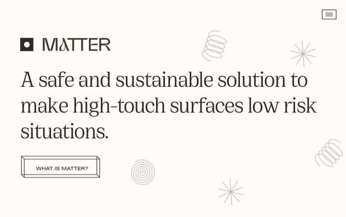 Matter website preview