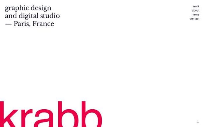 Krabb website preview