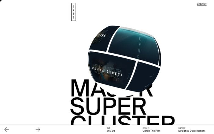 Ursa Major Supercluster - digital design Studio website preview