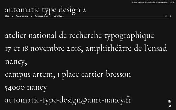 Automatic-type-design website preview