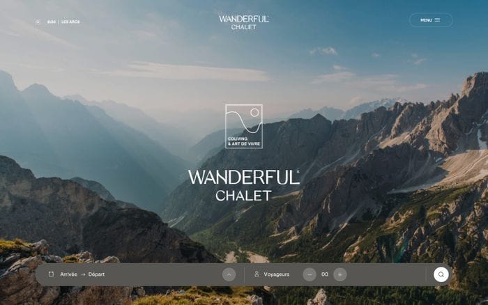 Wanderful Chalet website preview