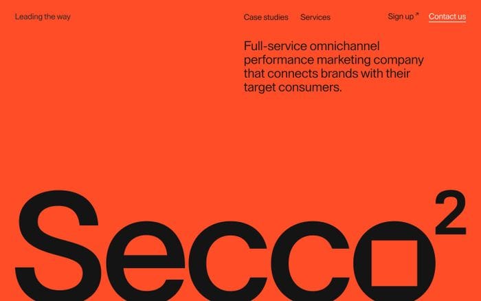 Secco Squared website preview