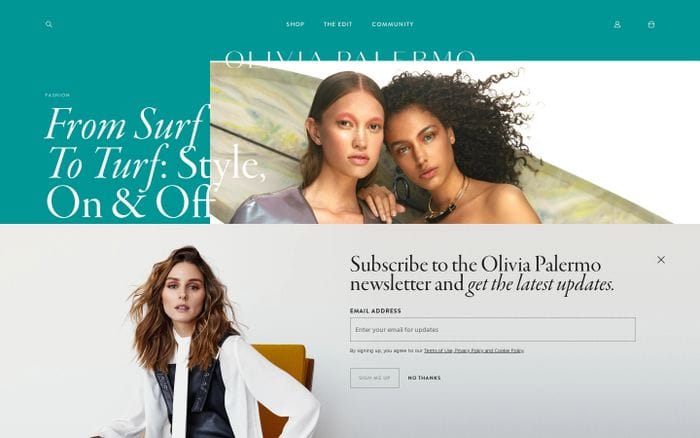 Olivia Palermo website preview