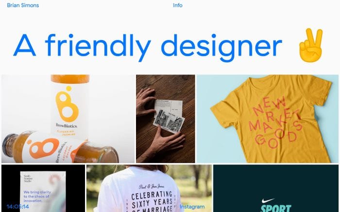 Brian Simons website preview