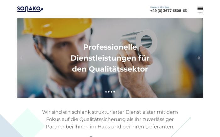 Professionelle Dienstleistung für den Qualitätssektor website preview