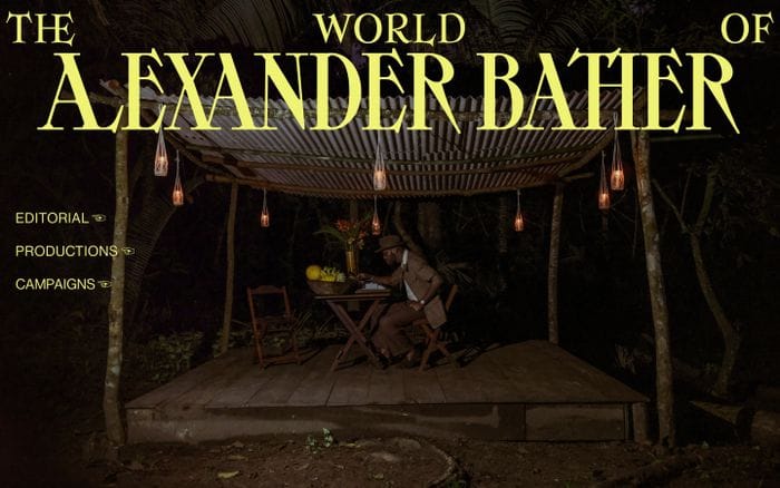 Alexander Bather website preview
