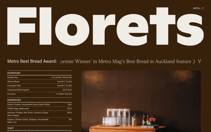 Florets website preview