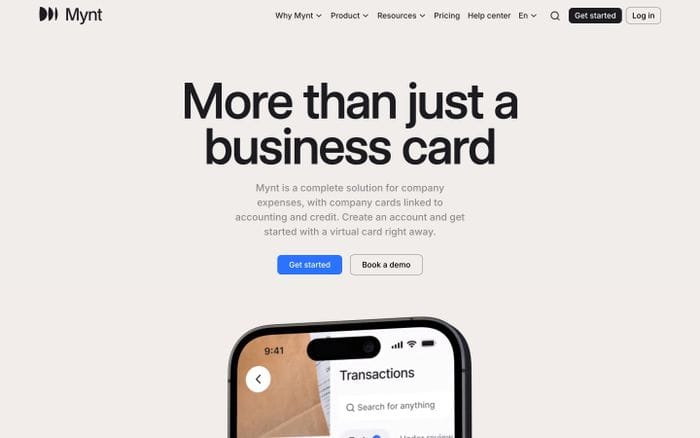 Mynt website preview
