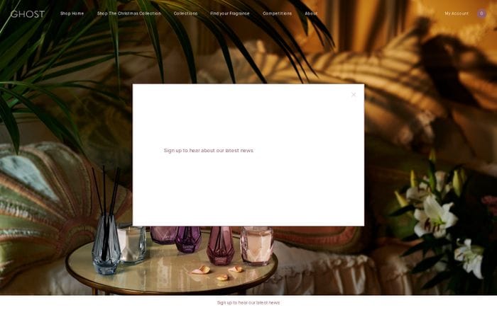 Ghost fragrances website preview