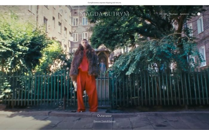 Magda Butrym website preview