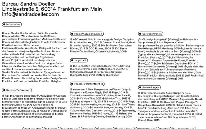 Sandra Doeller website preview