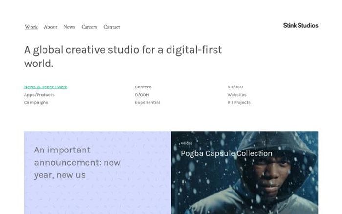 Stinkstudios website preview
