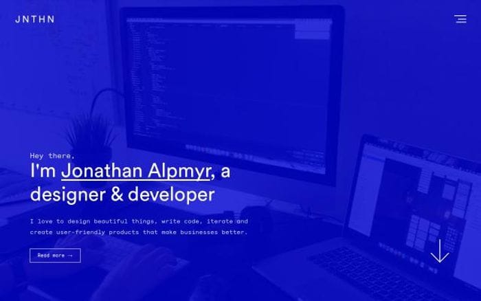 Jnthn website preview