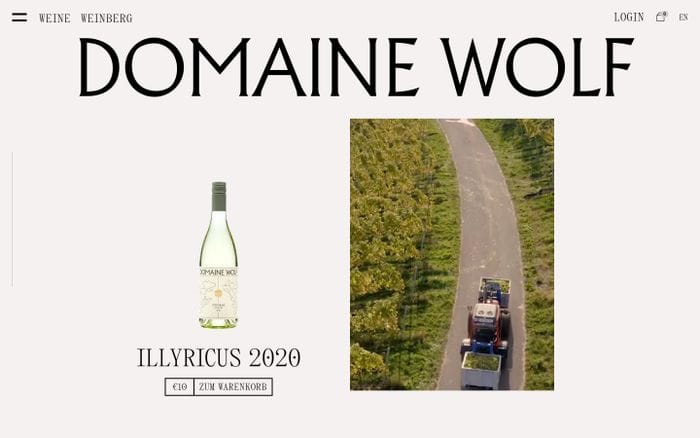 Domaine Wolf website preview