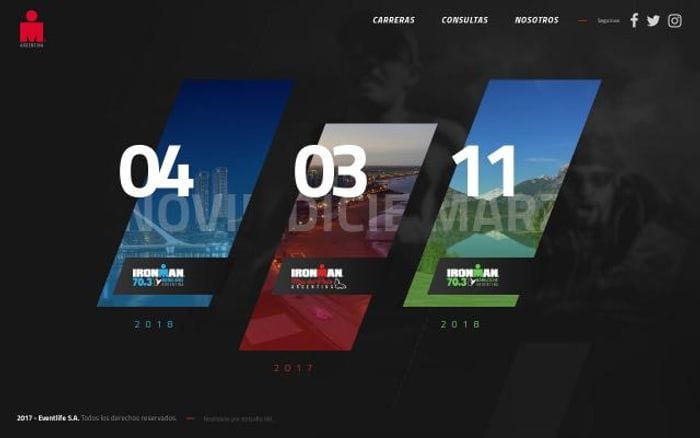 Ironmanargentina website preview