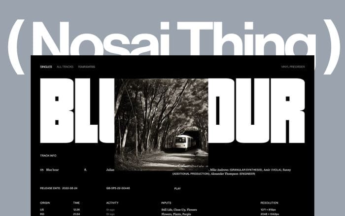 Nosaj Thing website preview