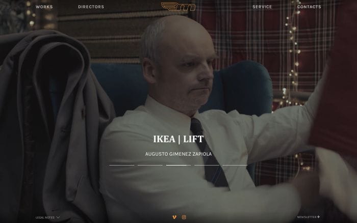 Mercurio Cinematografica website preview