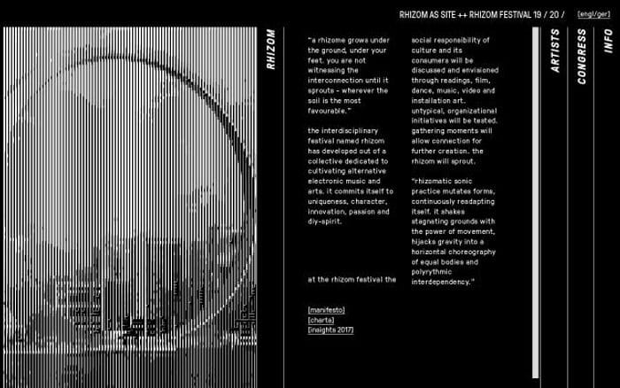 Rhizomfestival website preview