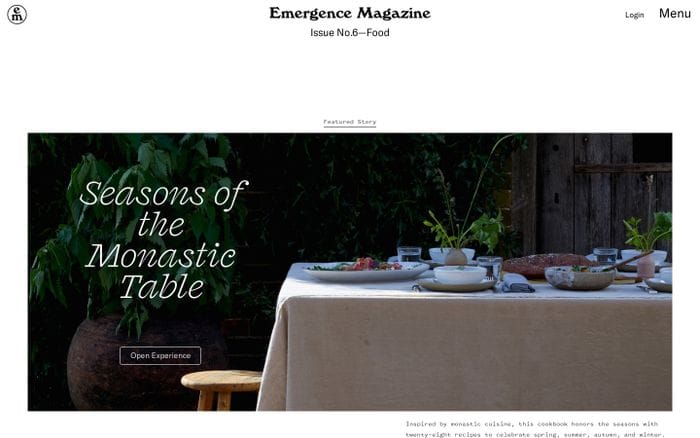 Emergence Magazine website preview