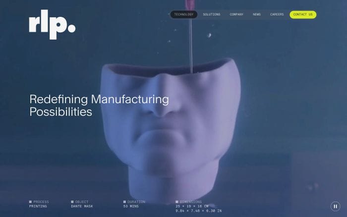 Rapid Liquid Print website preview