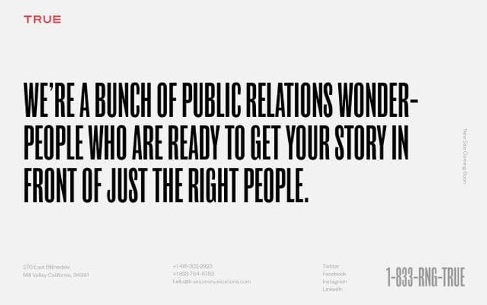 Truecommunications website preview