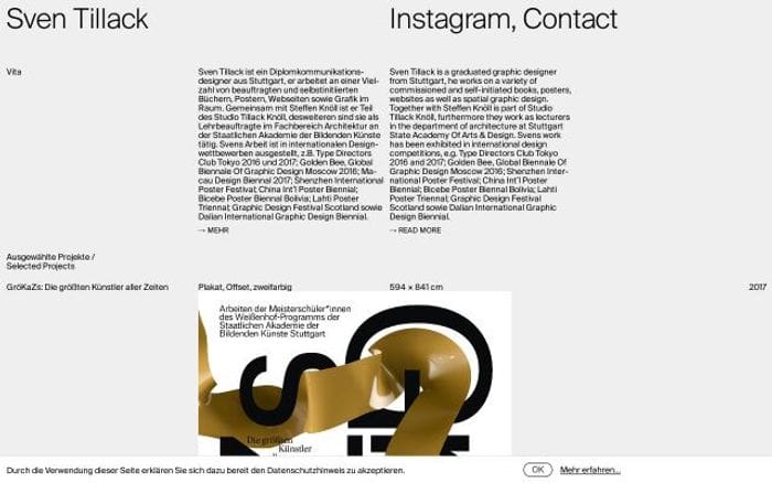 Sventillack website preview