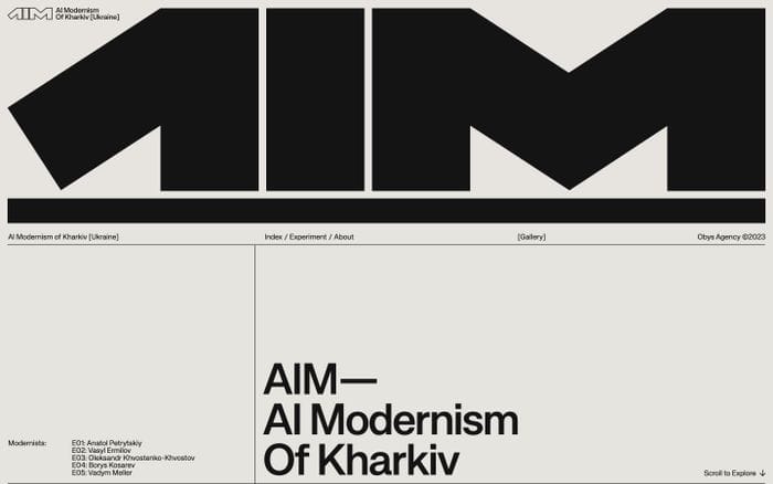 AI Modernism Of Kharkiv website preview