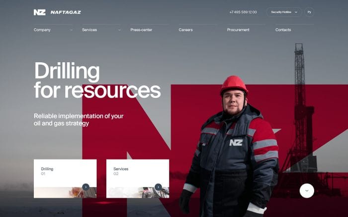 Naftagaz website preview