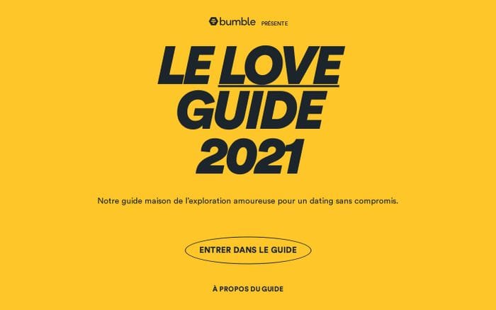 Bumble Love guide 2021 website preview