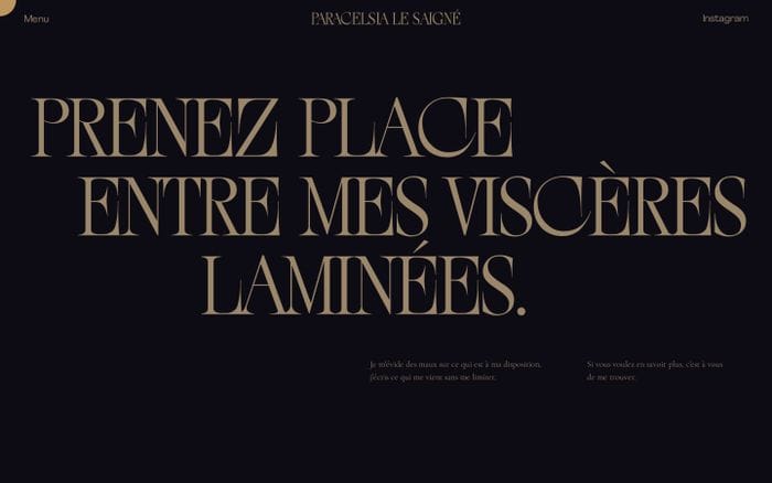 Paracelsia Le Saigné website preview