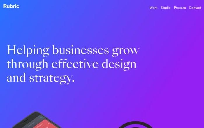 Studiorubric website preview