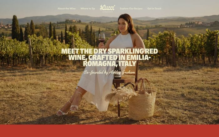 Lucci Lambrusco website preview