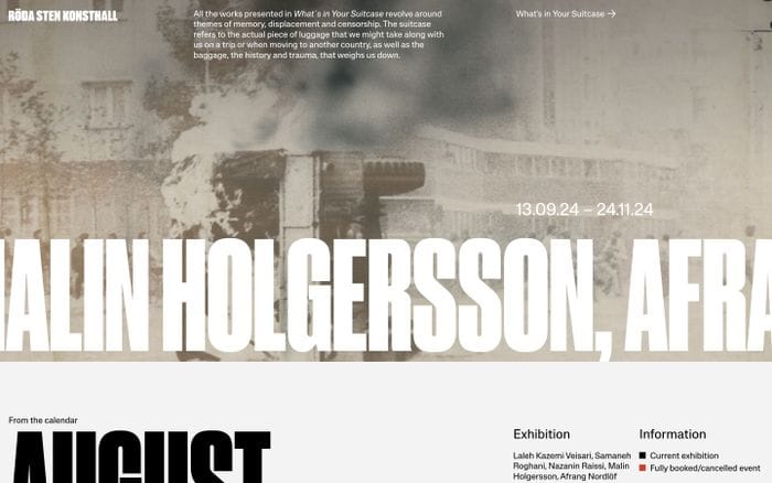 Röda Sten Konsthall website preview