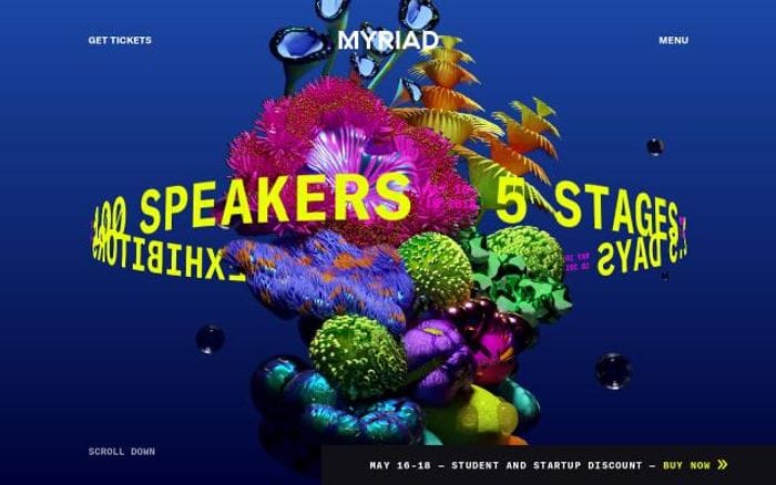 Myriad website preview
